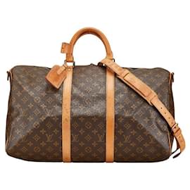 Louis Vuitton-Louis Vuitton Monogram Keepall Bandouliere 50 Bag-Brown