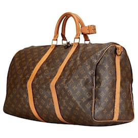 Louis Vuitton-Louis Vuitton Monogram Keepall Bandouliere 50 Bag-Brown