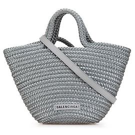 Balenciaga Ibiza Small Canvas Handbag 2WAY Grey