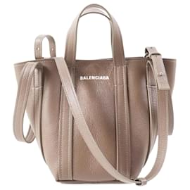 Balenciaga-Balenciaga Everyday XS 3WAY Leather Shoulder Bag-Grey