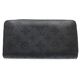 Louis Vuitton-Louis Vuitton Zippy Wallet Monogram Mahina Noir-Black