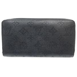 Louis Vuitton-Louis Vuitton Zippy Wallet Monogram Mahina Noir-Black