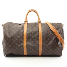 Louis Vuitton-Louis Vuitton Keepall Bandouliere 55 Boston Bag-Brown