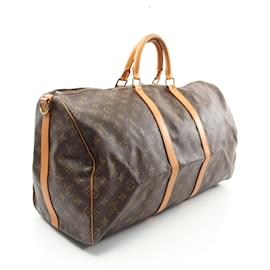 Louis Vuitton-Louis Vuitton Keepall Bandouliere 55 Boston Bag-Brown