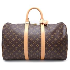 Louis Vuitton-Louis Vuitton Monogram Keepall 45 Travel Bag-Brown