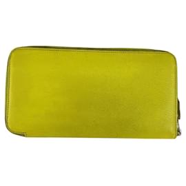 Hermès-Hermes Azap Long Silk'in Wallet Light Yellow-Yellow