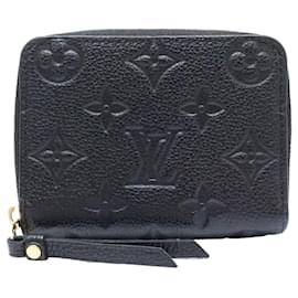 Louis Vuitton-Louis Vuitton Leather Coin Case Zippy M60574-Black