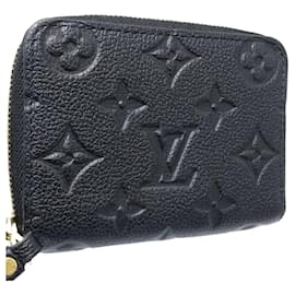 Louis Vuitton-Louis Vuitton Leather Coin Case Zippy M60574-Black