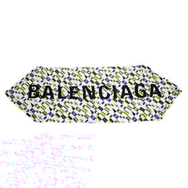 Balenciaga-Balenciaga Silk Logo Flag Scarf-Other