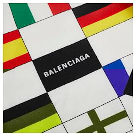 Balenciaga-Balenciaga Silk Logo Flag Scarf-Other