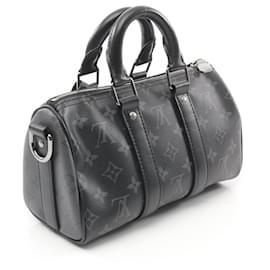 Louis Vuitton-Louis Vuitton Keepall Bandouliere 25 Handbag M46271-Grey