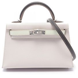 Hermès Hermes Mini Kelly 2 Tricolor Handbag White