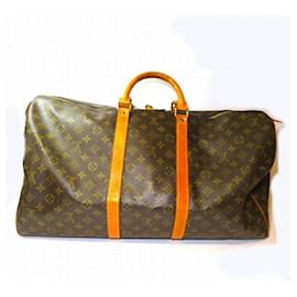 Louis Vuitton-Louis Vuitton Monogram Keepall 55 Bag M41424-Brown