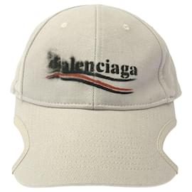 Balenciaga-Balenciaga Cotton Baseball Cap White-White