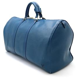 Louis Vuitton-Louis Vuitton Epi Leather Keepall 50 Boston Bag M42965-Blue