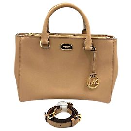 Michael Kors Leather Shoulder Bag 35S6GSOT2L Beige