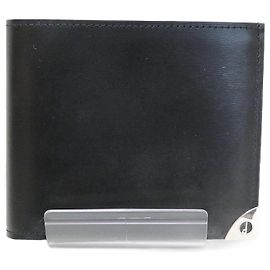 Alfred Dunhill Dunhill Black Leather Bifold Wallet Black
