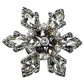 Swarovski Schneeflockenbrosche Silber