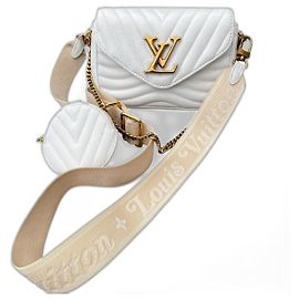 Louis Vuitton Multi Pochette New Wave Blanche Cuir Blanc