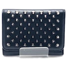 Christian Louboutin-Christian Louboutin Spike Studs Leather Wallet-Black