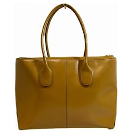 Tod's-Tod's Camel Leather 2WAY Tote Bag-Brown