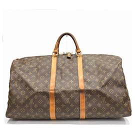 Louis Vuitton-Louis Vuitton Monogram Keepall 55 Bag M41424-Brown