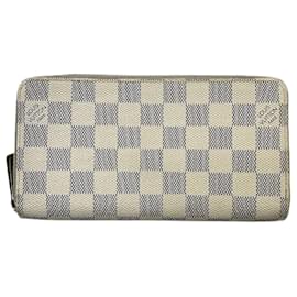 Louis Vuitton-Louis Vuitton Damier Azur Zippy Wallet N63503-White