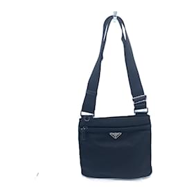 Prada-Prada Nylon Shoulder Bag Black-Black