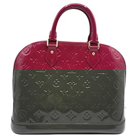 Louis Vuitton-Louis Vuitton Vernis Alma PM Red Handbag-Red