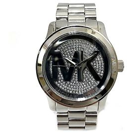 Michael Kors Runway Crystal Pave Quartz Watch MK5544 Silvery