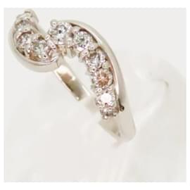 Autre Marque-Platinum Diamond Ring Pt900 0.53ct-Other