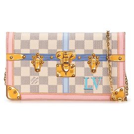 Louis Vuitton Pochette Summer Trunks Damier Azur Beige Beige