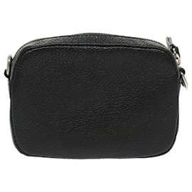 Balenciaga-Sac à épaule mini Cash en cuir noir et argent BALENCIAGA 640539 Auth bs19961-Noir,Argenté