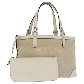 Gucci-GUCCI Tote Bag Canvas Beige 269878 Auth ep6705-Beige