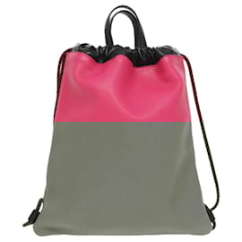 Gucci-GUCCI Backpack Leather Pink 523586 Auth 95840-Pink