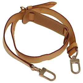 Louis Vuitton-LOUIS VUITTON Adjustable Shoulder Strap Leather 34.8""-41.7"" Beige Auth 97079-Beige