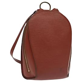 Louis Vuitton-LOUIS VUITTON Epi Mabillon Backpack Brown M52233 LV Auth 99616-Brown