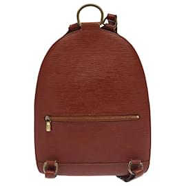 Louis Vuitton-LOUIS VUITTON Epi Mabillon Backpack Brown M52233 LV Auth 99616-Brown
