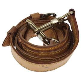 Louis Vuitton-LOUIS VUITTON Adjustable Shoulder Strap Leather 31.5""-39"" Beige Auth ar12980-Beige
