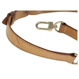 Louis Vuitton-LOUIS VUITTON Adjustable Shoulder Strap Leather 31.5""-39"" Beige Auth ar12980-Beige