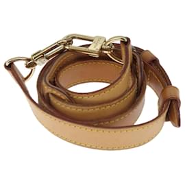 Louis Vuitton-LOUIS VUITTON Adjustable Shoulder Strap Leather 31.9""-39.4"" Beige Auth ar12973-Beige
