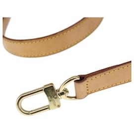 Louis Vuitton-LOUIS VUITTON Adjustable Shoulder Strap Leather 31.9""-39.4"" Beige Auth ar12973-Beige