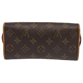 Louis Vuitton-LOUIS VUITTON Monogram Pochette Twin PM Shoulder Bag M51854 LV Auth 101114-Monogram