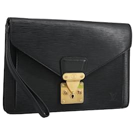 Louis Vuitton-LOUIS VUITTON Epi Serie Dragonne Hand Bag Black Noir M52612 LV Auth ep6529-Black