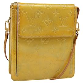 Louis Vuitton-LOUIS VUITTON Pochette Accessoire Motto Monogram Vernis Gris M91030 LV Auth 100497-Gris