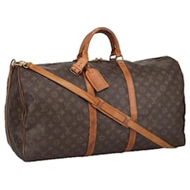 Louis Vuitton-LOUIS VUITTON Monogram Keepall Bandouliere 60 Boston Bag M41412 LV Auth 97196-Monogram