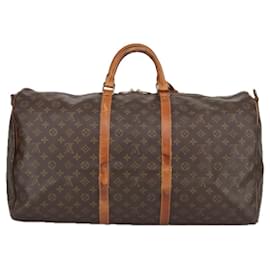 Louis Vuitton-LOUIS VUITTON Monogram Keepall Bandouliere 60 Boston Bag M41412 LV Auth 97196-Monogram