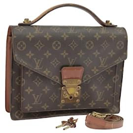 Louis Vuitton-LOUIS VUITTON Monogram Monceau 28 Hand Bag Vintage 2way M51185 LV Auth 101243-Monogram