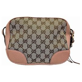 Gucci-Gucci GG Canvas Shoulder Bag-Pink,Beige