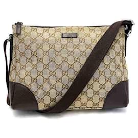 Gucci-Gucci GG Canvas Shoulder Bag-Brown
